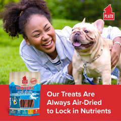 PLATO Thinkers Salmon ingredient list emphasizes Omega-3 and Omega-6 for healthy benefits.