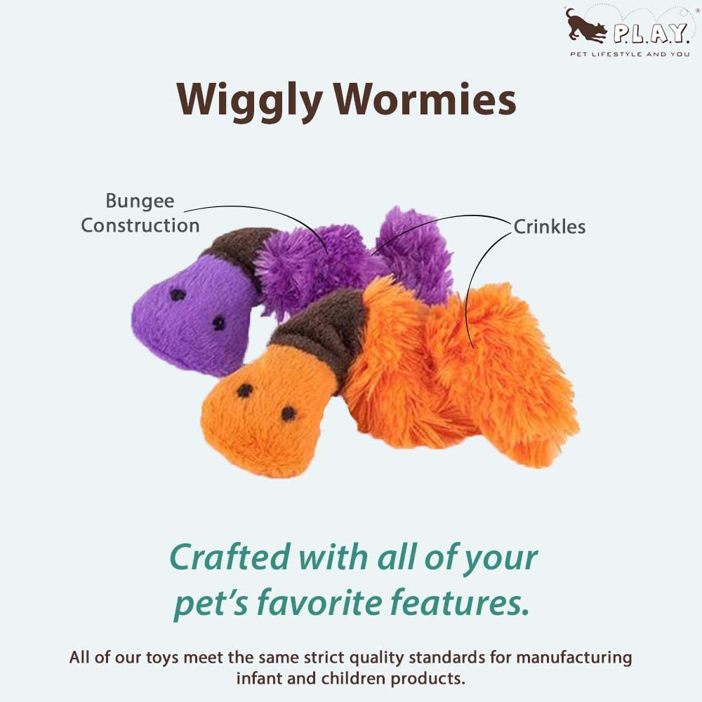 P.L.A.Y. Cute Cat Toys Wiggly Wormies 02 highlights bungee motion and catnip appeal.