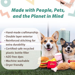 P.L.A.Y. giggle-stick interior adds a fun squeak for rewarding play.