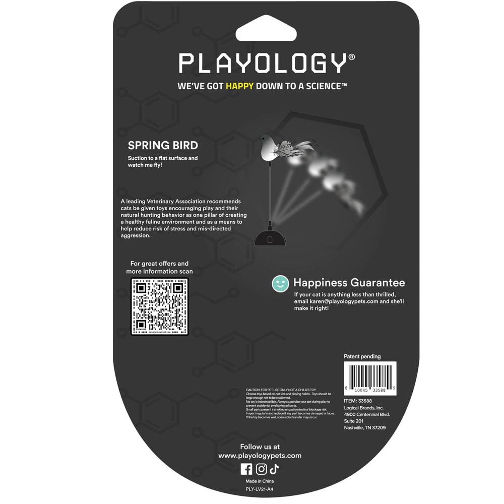 Playology cat toy suction cup on glass setup for unpredictable movement