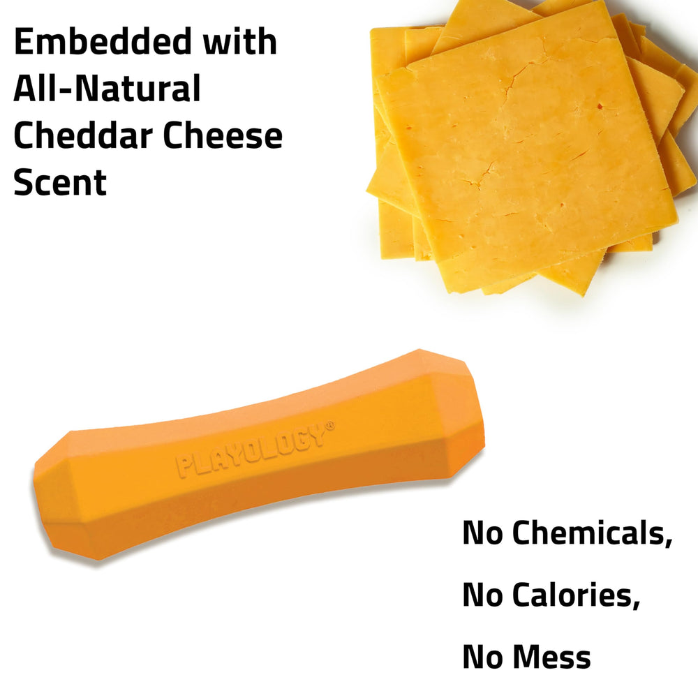 Playology durable non-toxic rubber dog toy designed for indoor and outdoor chew sessions