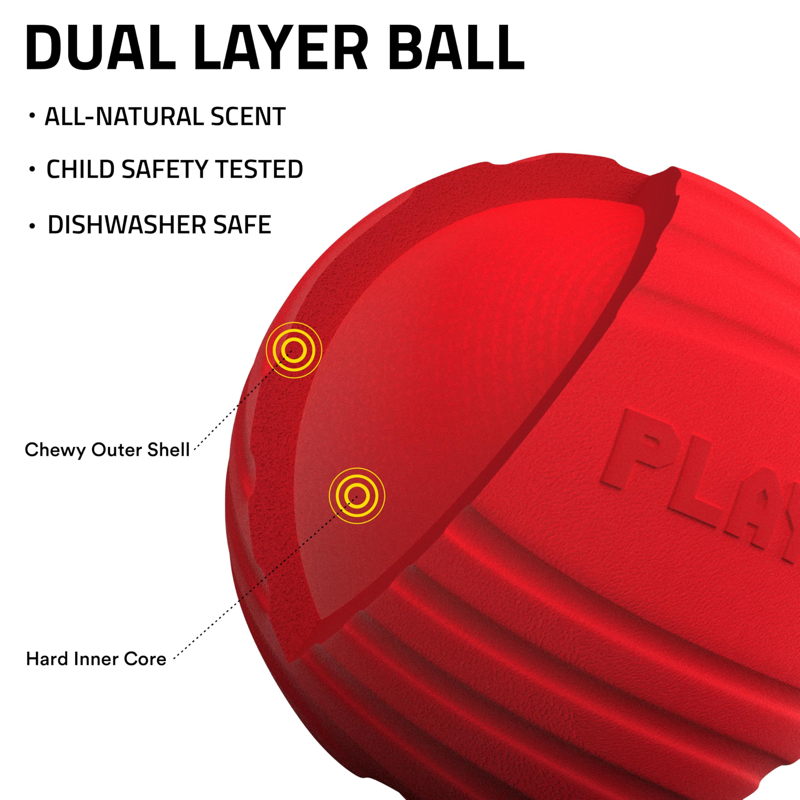 Playology dual-layer chew ball for indoor play and fun