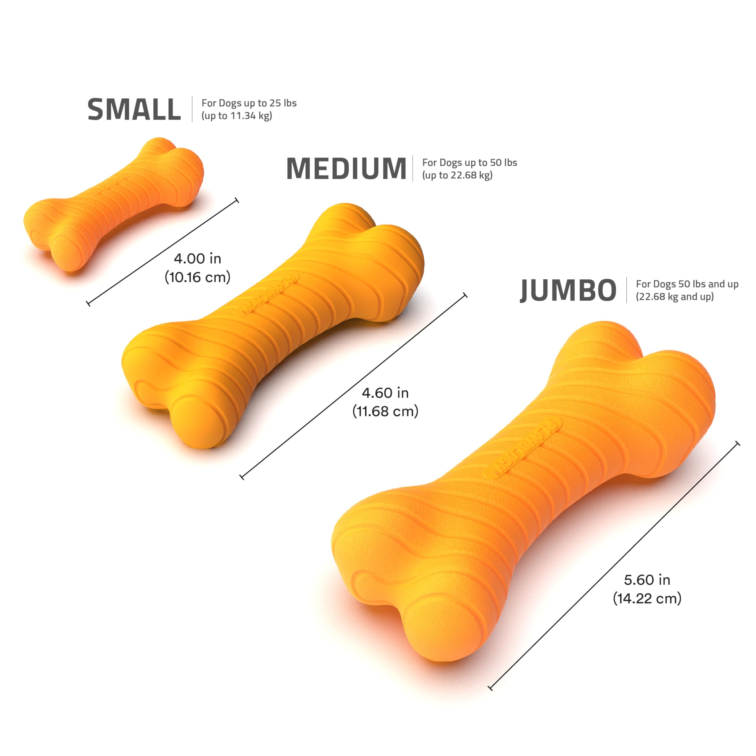 Playology large-dog bone texture detail showcases rugged rubber designed for powerful chewers.