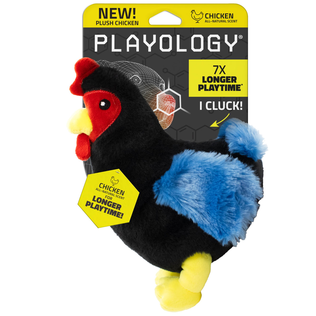 Playology plush hen closeup showing soft plush texture ideal for cuddles