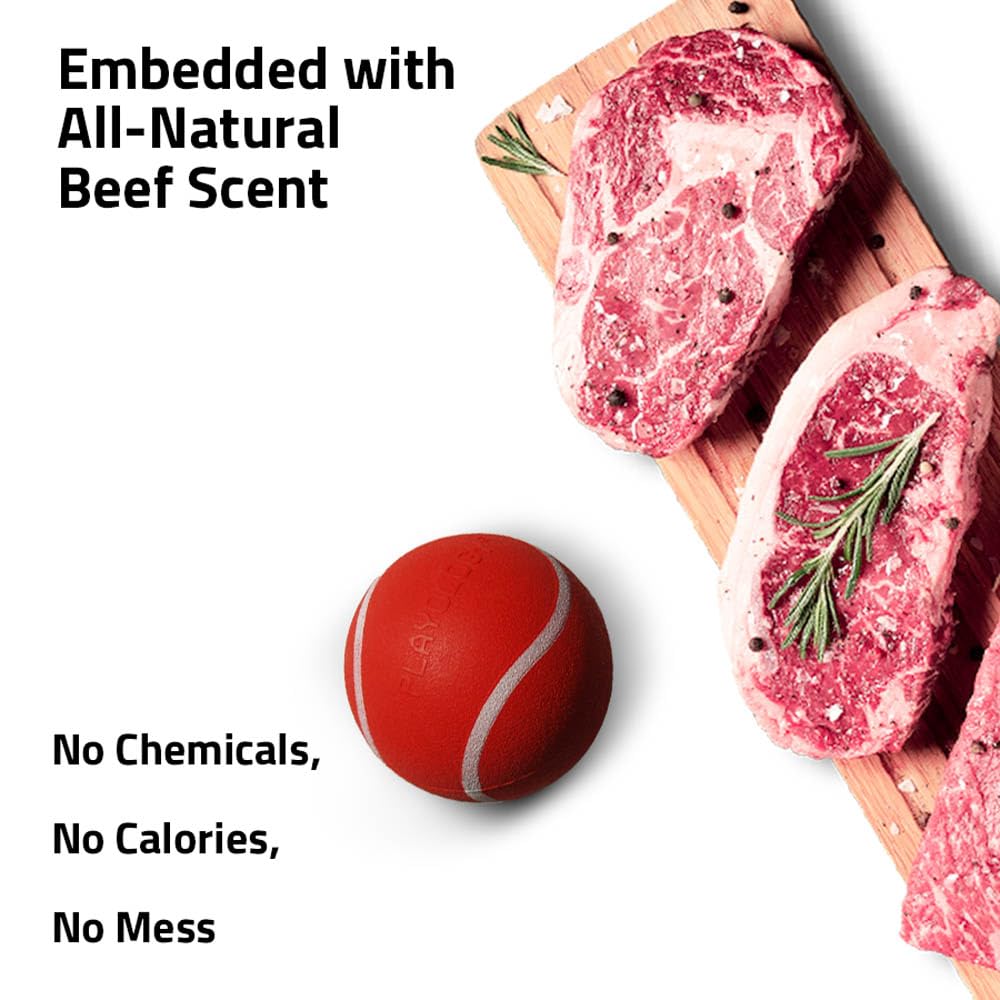 Playology Squeaky Chew Ball easy to clean after muddy outdoor play.