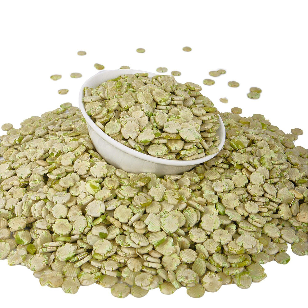 Pleasantly Warm pea flakes served as a crunchy, natural snack for rabbits.