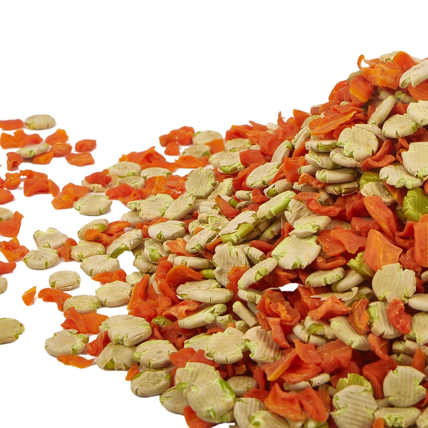 Pleasantly Warm rabbit chew toy pea flakes offering protein-rich nibble for growth support.