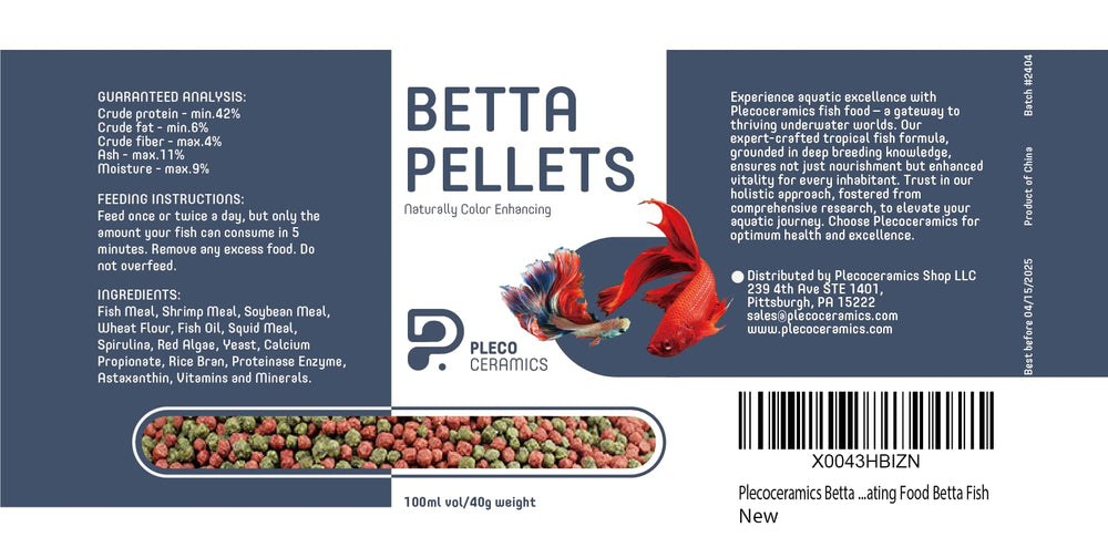 Plecoceramics betta-serving image captures breeders' trusted brand in hobby tanks.