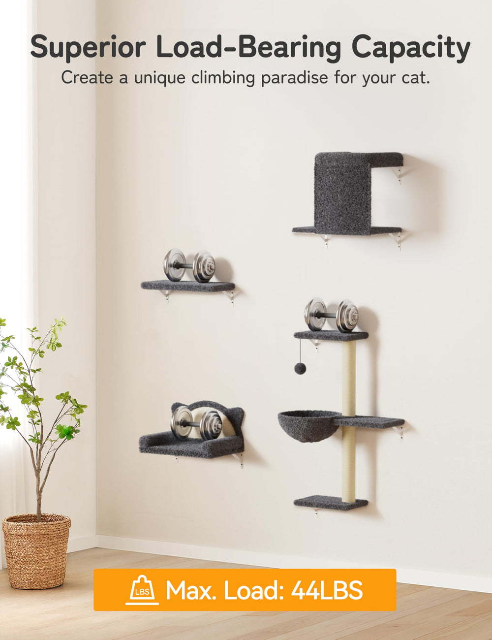 PLEKER cloud-like velvet sofa perch provides a soft, high resting spot