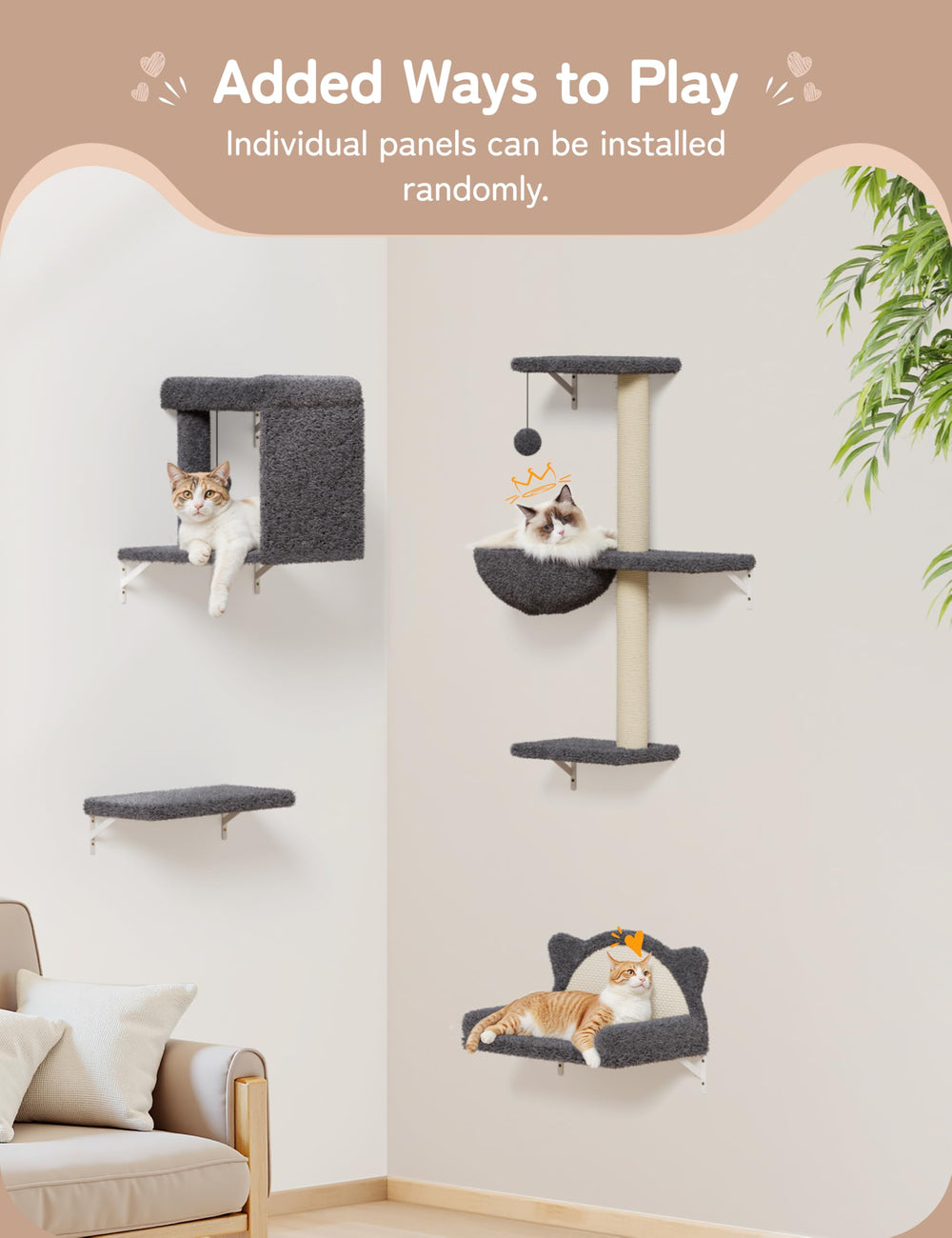 PLEKER sisal scratching post protects furniture while satisfying claws