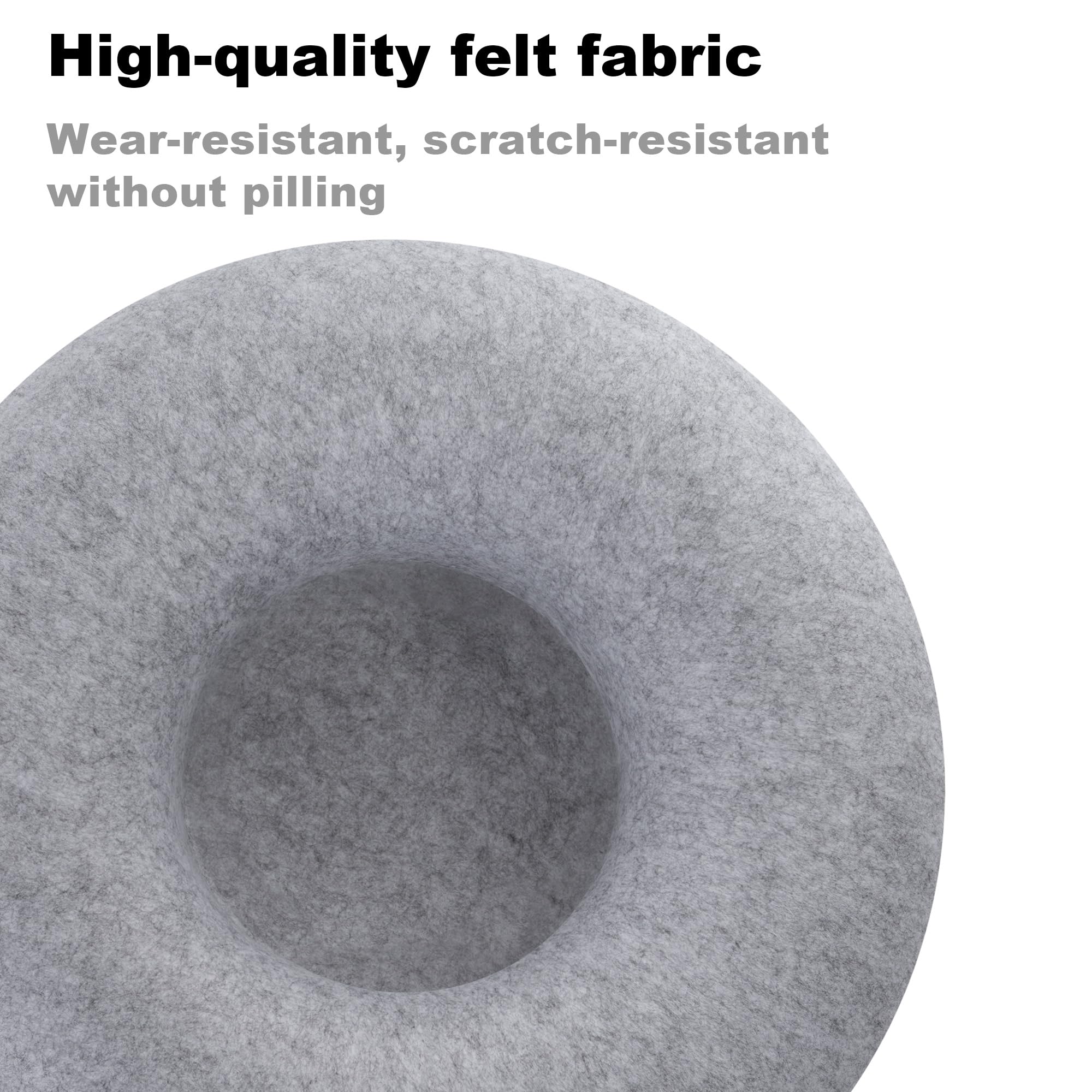 PLIISLUP scratch-resistant donut bed holds up to claws while maintaining shape.