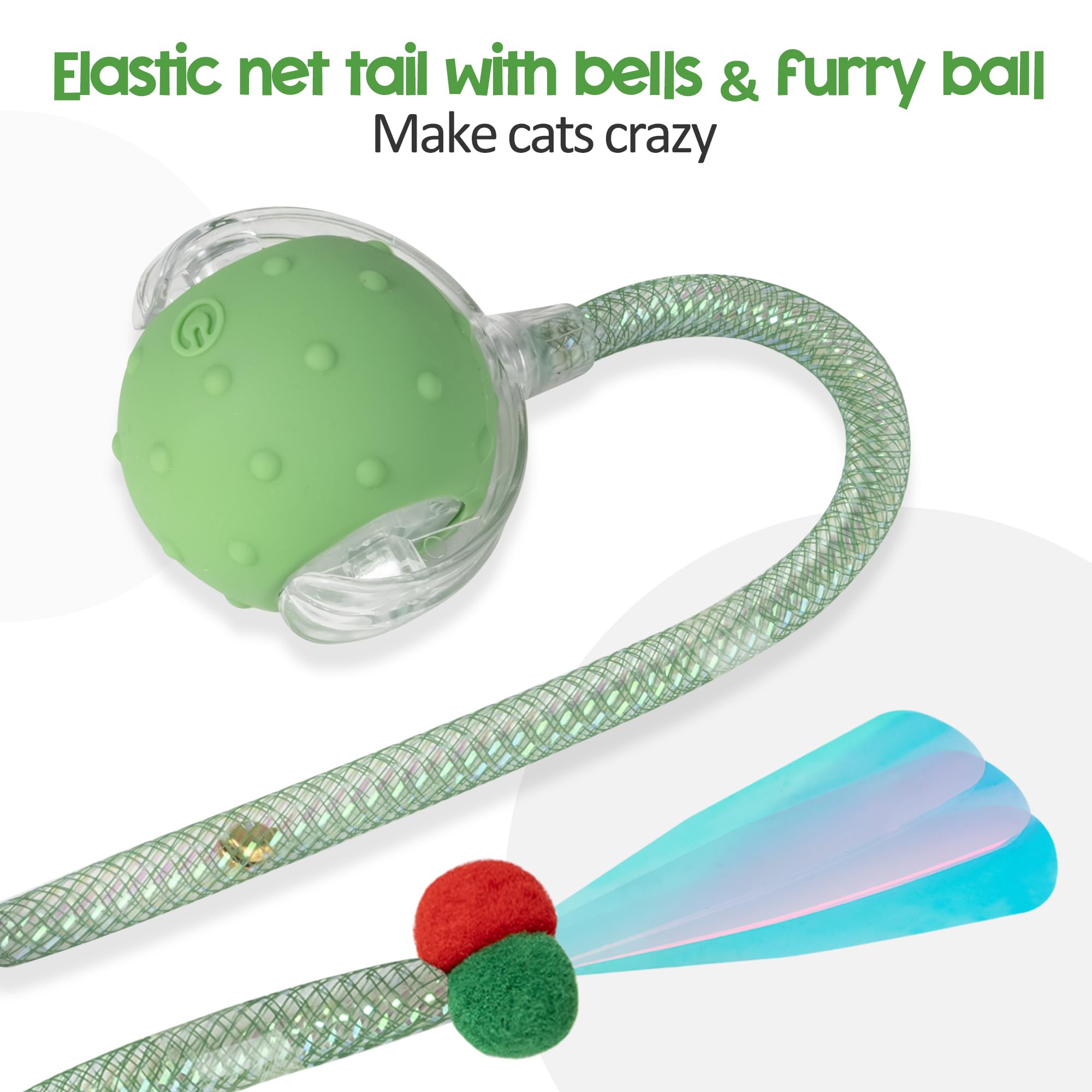 PLITTPETTS interactive cat ball motion-activated mode provides active, varied play.