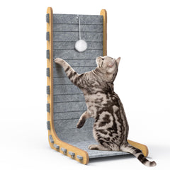 PLITTPETTS Felt Cat Scratcher vertical L-shape design saves space and protects furniture.