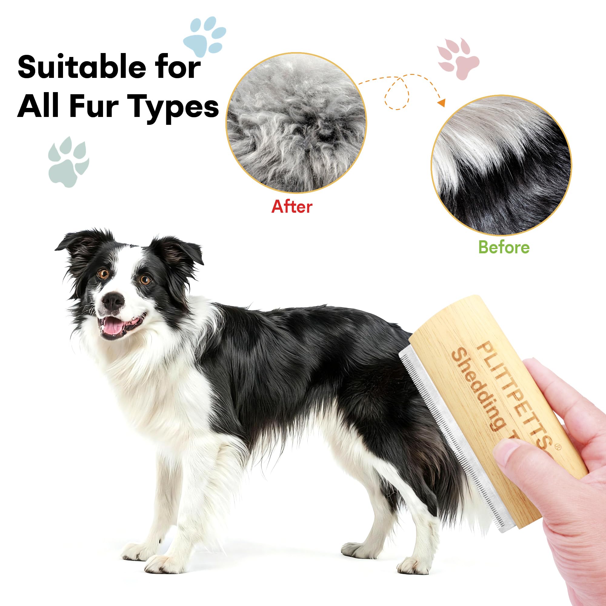 PLITTPETTS easy-clean design shown with rinsed hair after grooming.