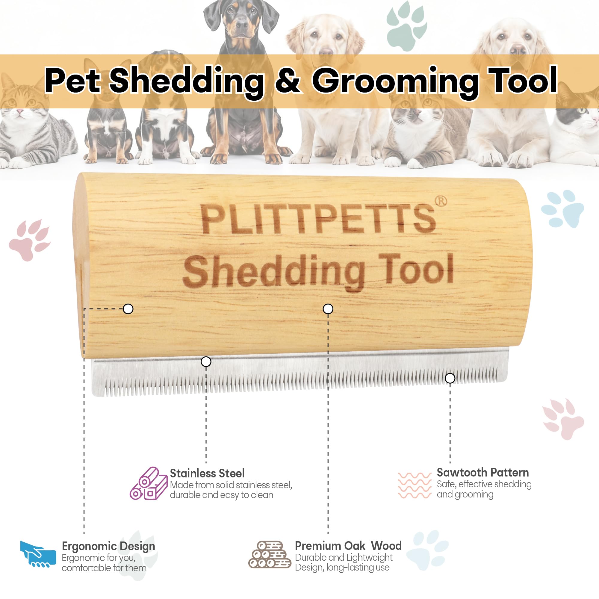 PLITTPETTS close-up of sawtooth pattern enabling efficient deshedding.