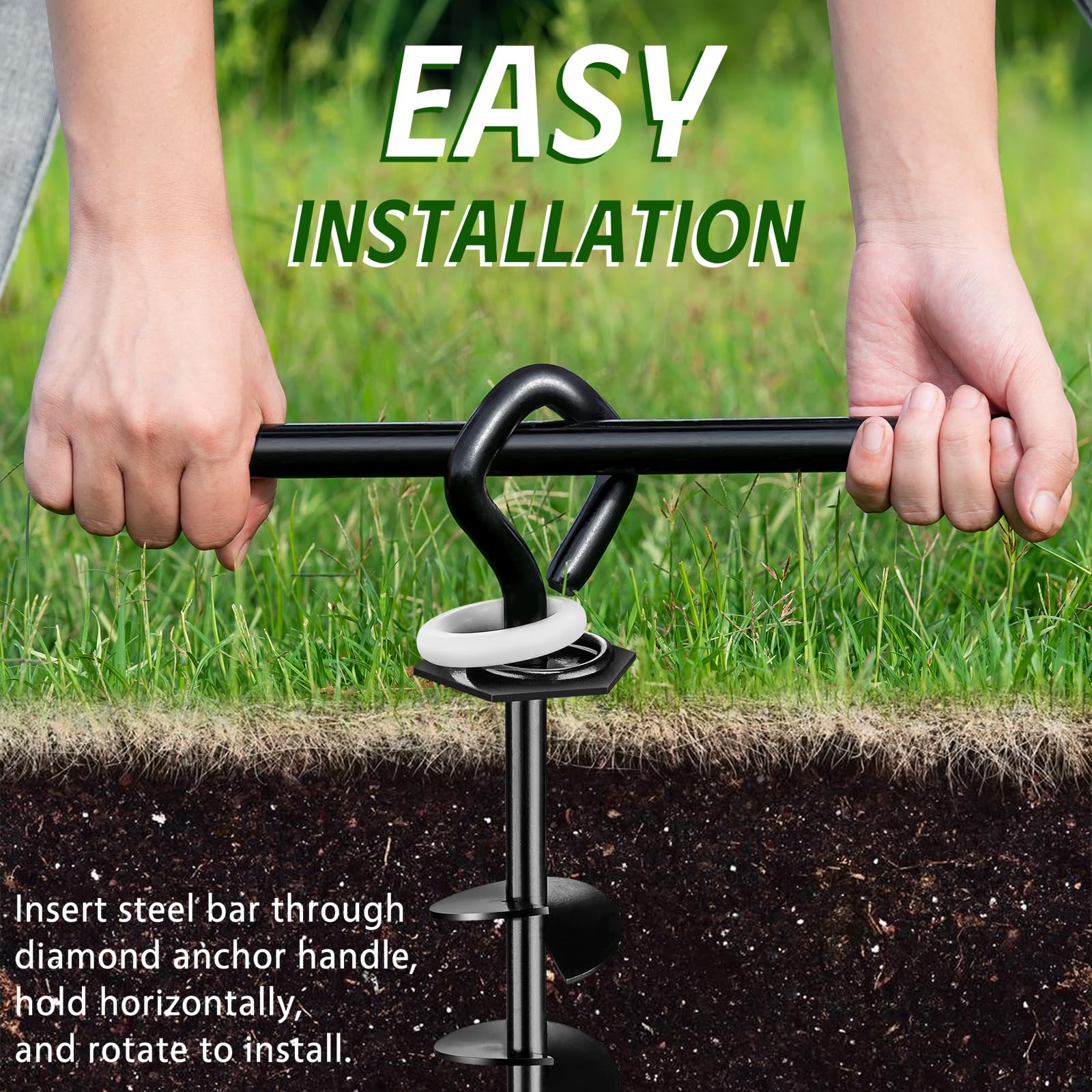 PLSEFRO easy installation; screw into soil quickly