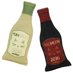 Plum Hill Catnip-filled wine plush toy for interactive play sessions