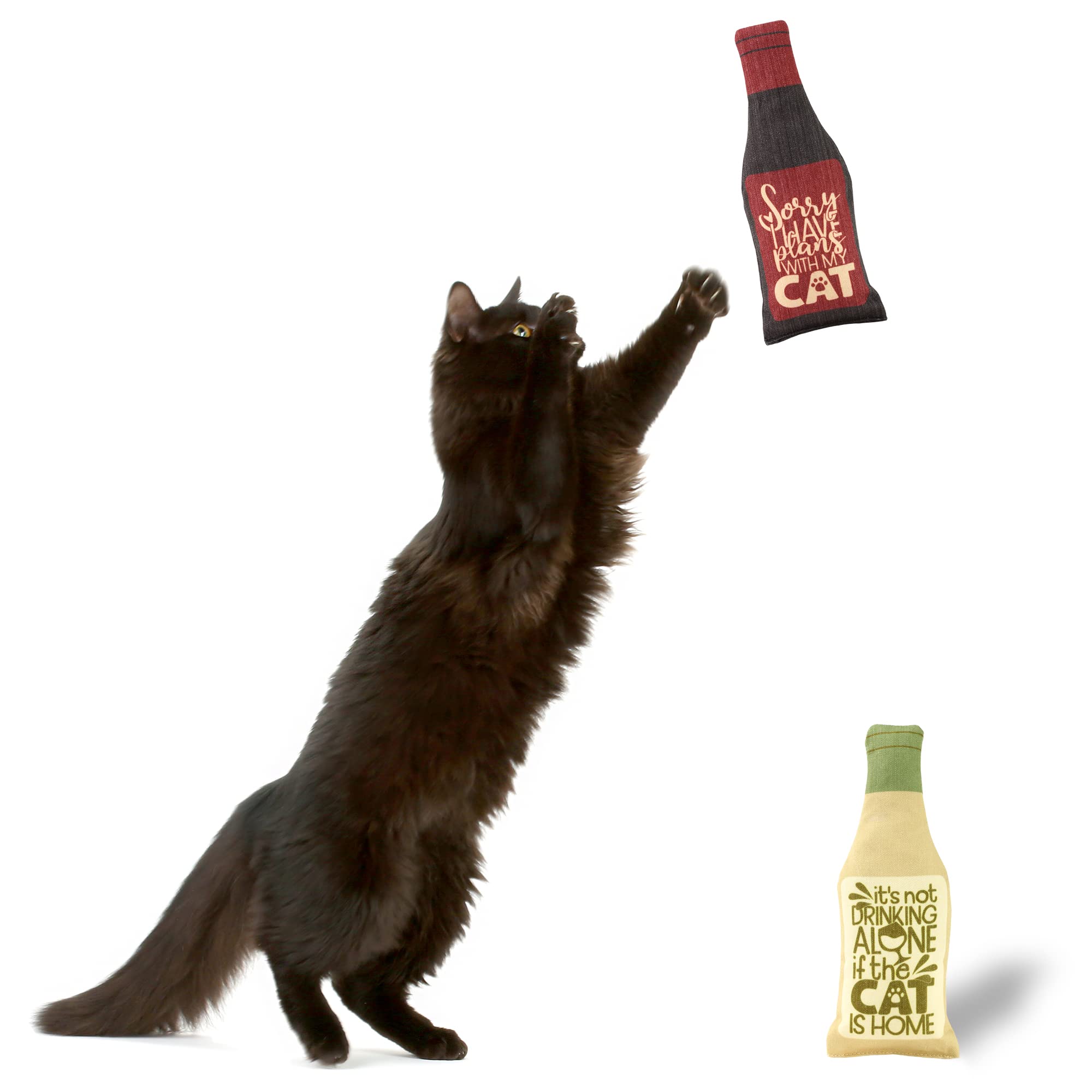 Plum Hill wine-bottle catnip toy gift-ready packaging for cat-loving gift