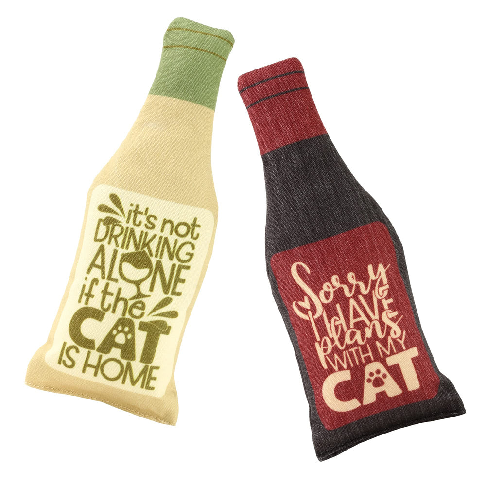 Plum Hill wine-bottle catnip toy packaging showcases gift-ready presentation