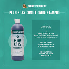 Nature's Specialties Plum Silky dilution setup demonstrates economical use in pro grooming