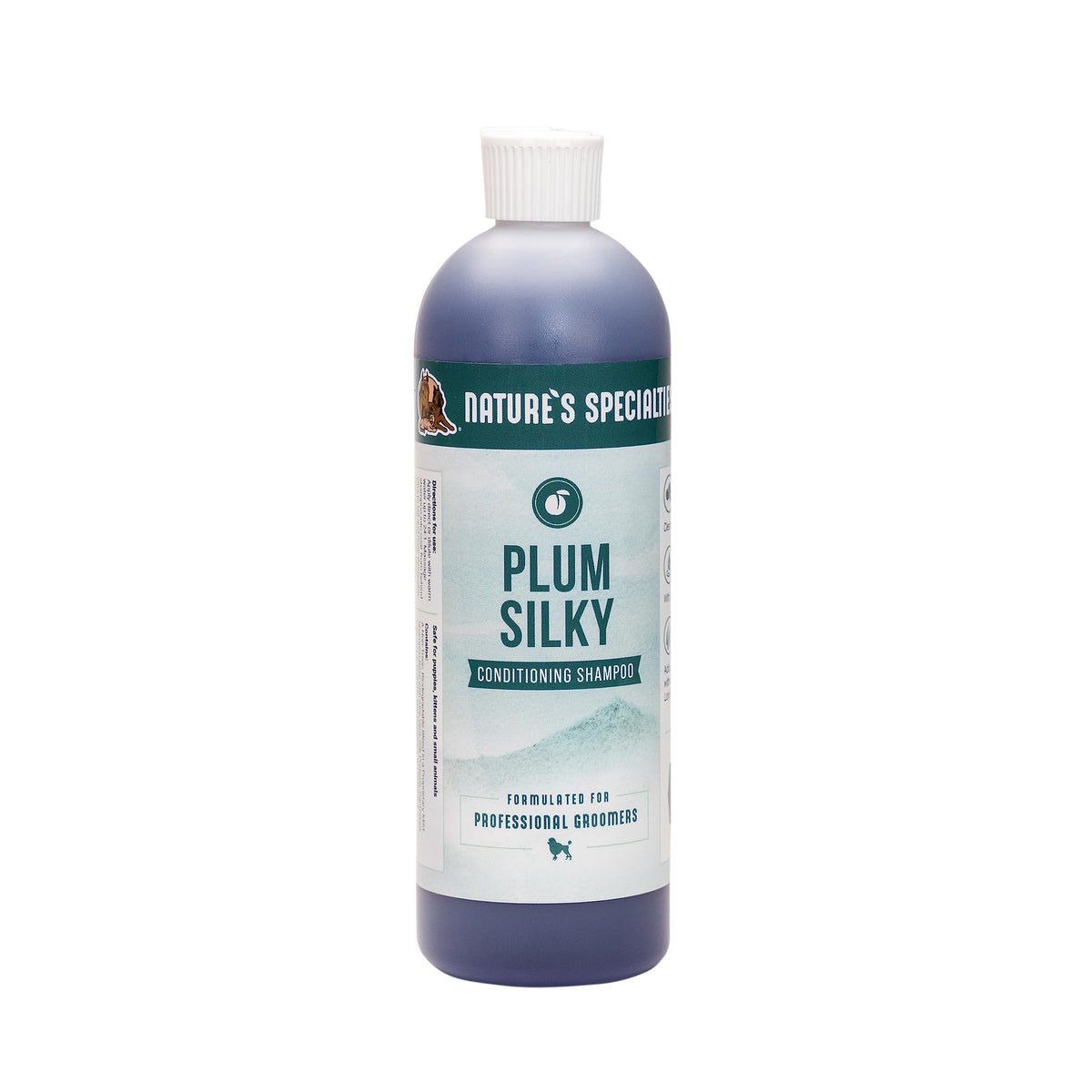 Nature's Specialties Plum Silky bottle front showing ultra-concentrated formula for up to 3 gallons