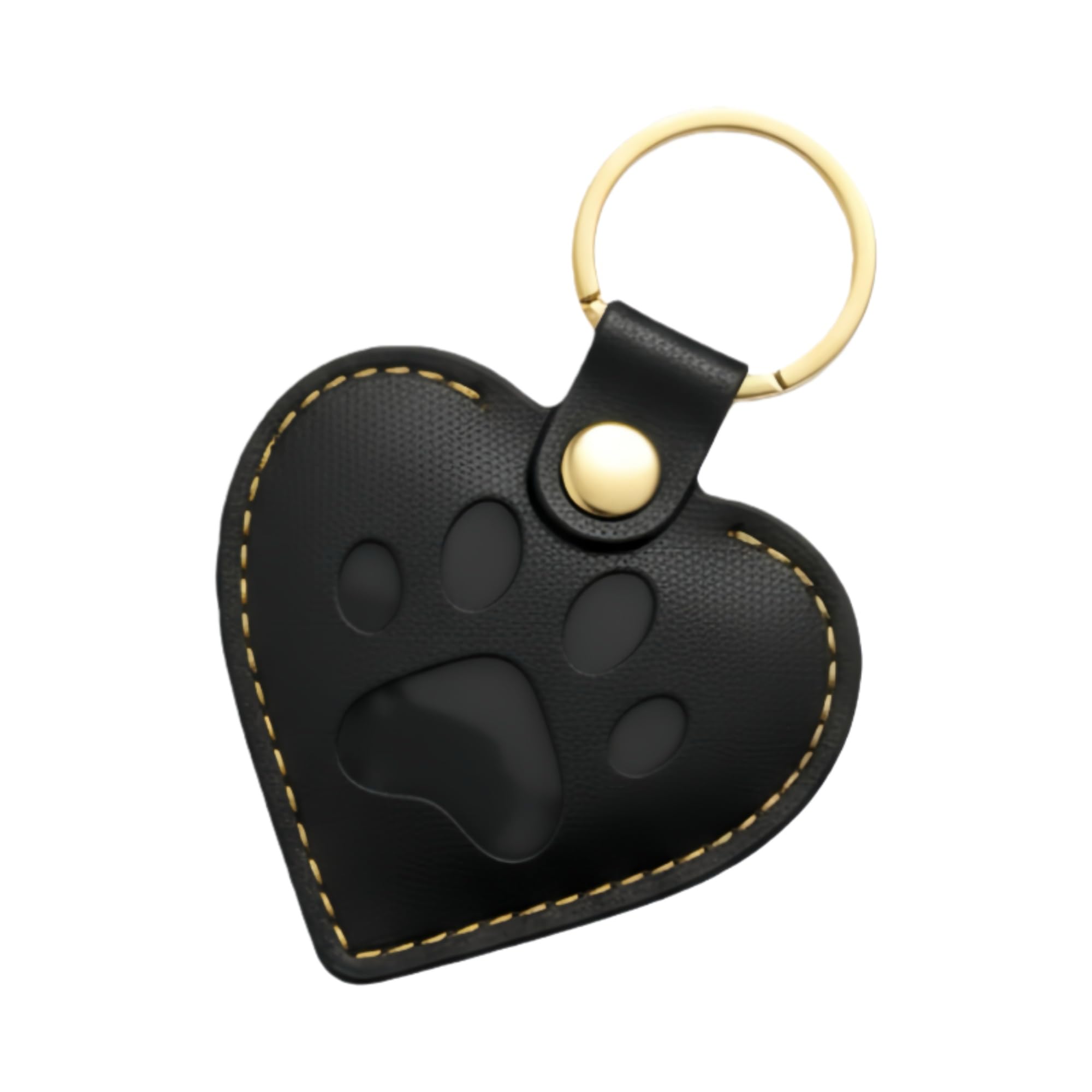 PLUSYYY Pet Memorial Keychain heart leather design for lasting remembrance.