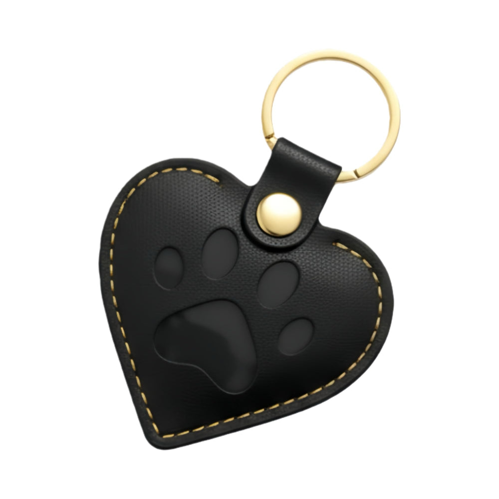 PLUSYYY Pet Memorial Keychain heart leather design for lasting remembrance.
