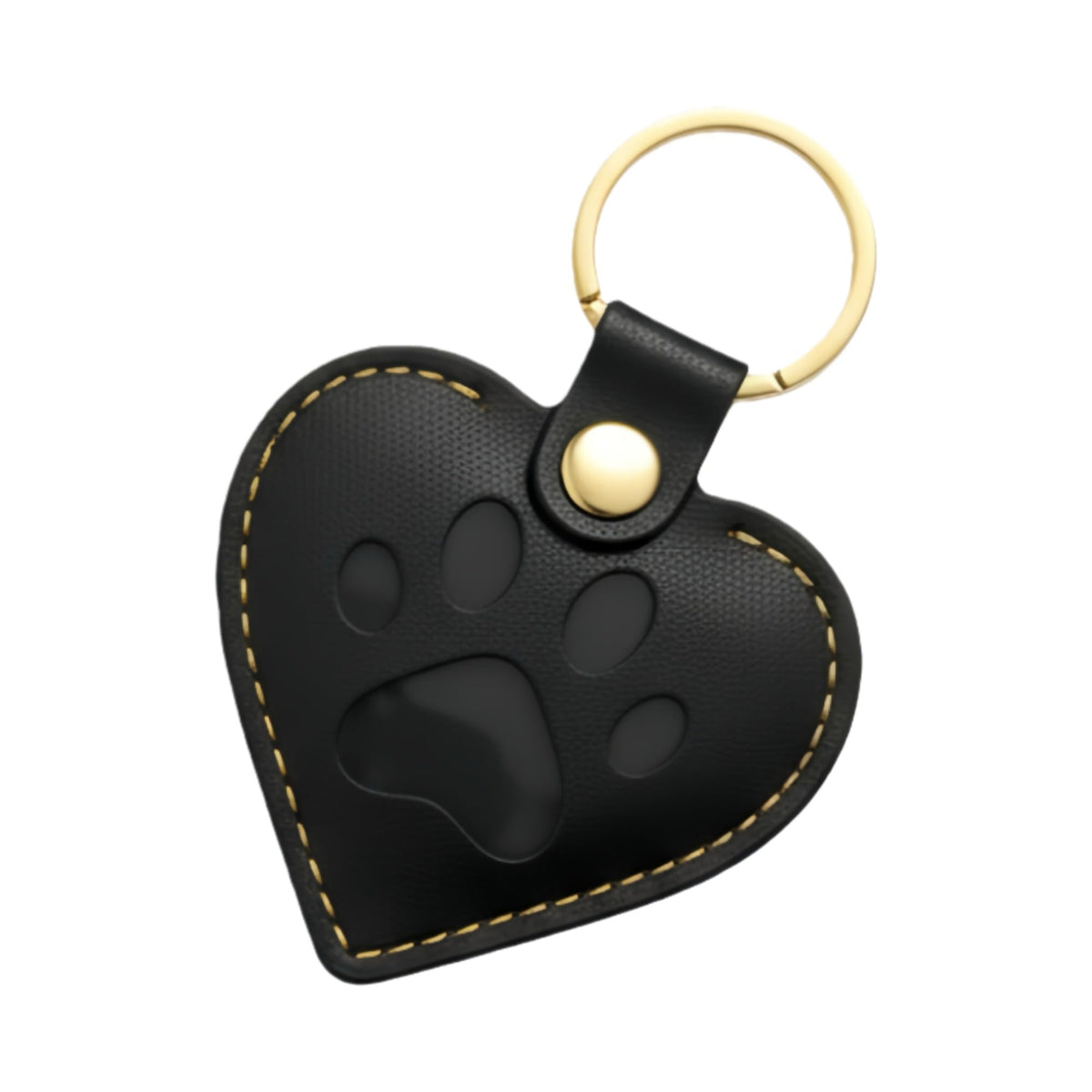 PLUSYYY Pet Memorial Keychain heart leather design for lasting remembrance.