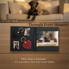 PLUSYYY Pet Memorial Keychain paw-print cutout adds a keepsake touch.