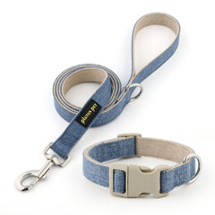 PLUTUS PET collar closeup shows soft cotton hemp texture for comfortable wear.