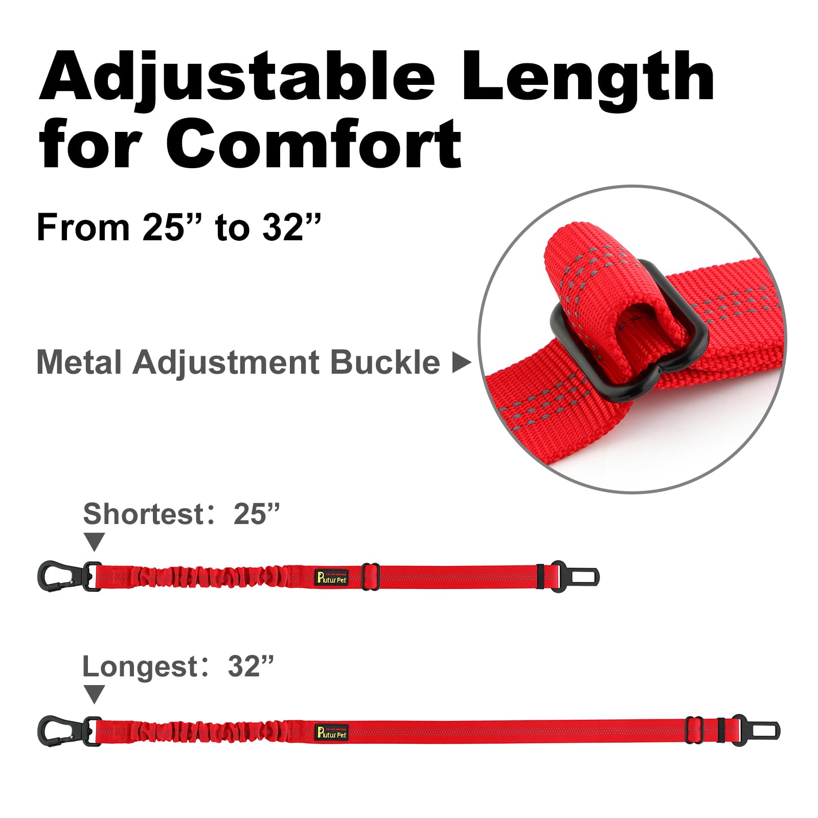 Plutus Pet universal buckle fits most cars for easy setup.