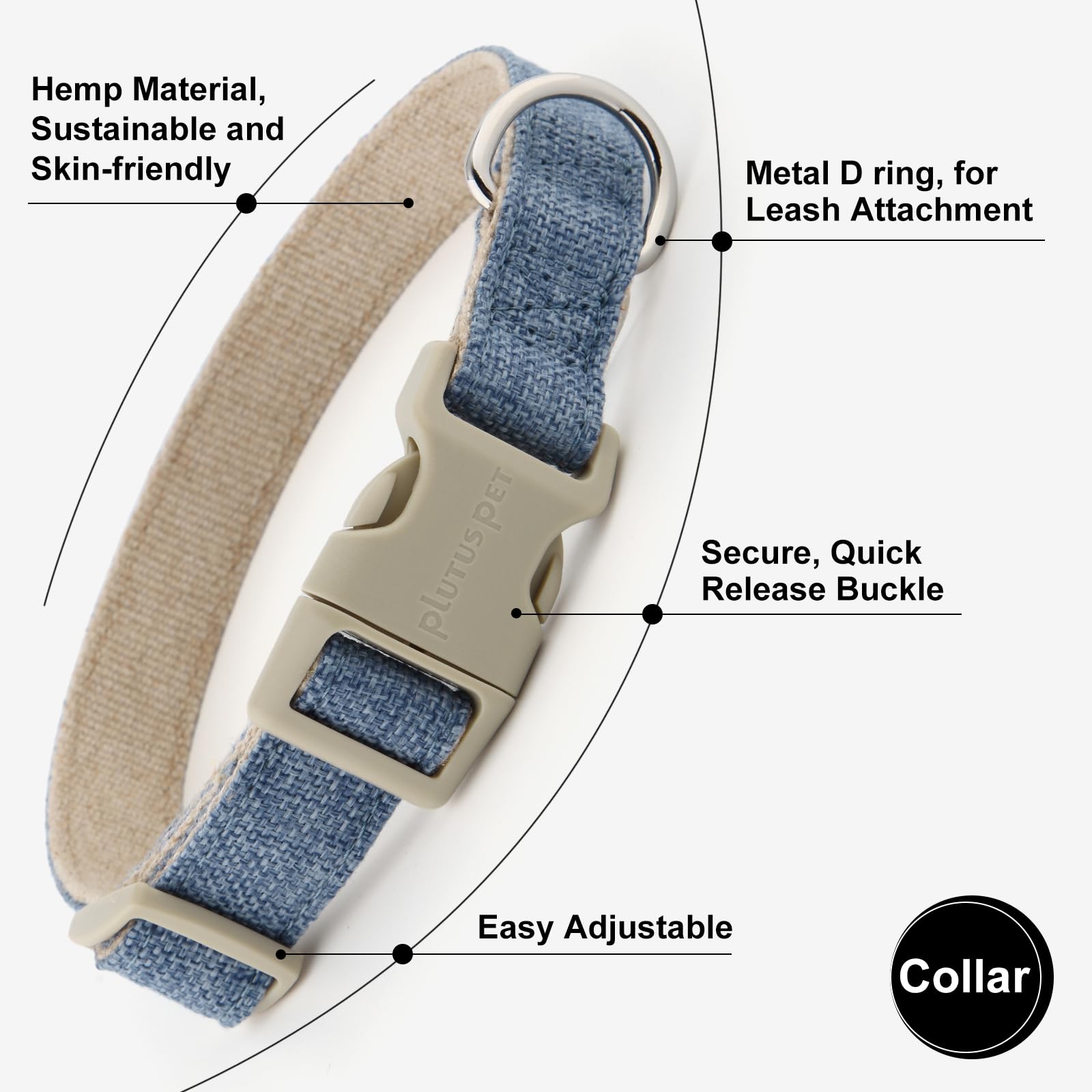 PLUTUS PET leash durable cotton hemp emphasizes long-lasting outdoor walks.