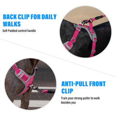 Plutus Pet No Pull Harness double-layer design adds secure comfort.