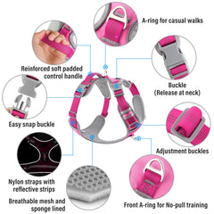 Plutus Pet No Pull Harness front-ring supports training with better pull control.