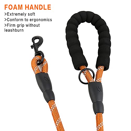 PLUTUS PET rope leash orange color boosts visibility and style.