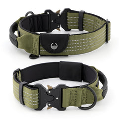 Plutus Pet collar leather-wrapped handle close-up highlights grip and premium look