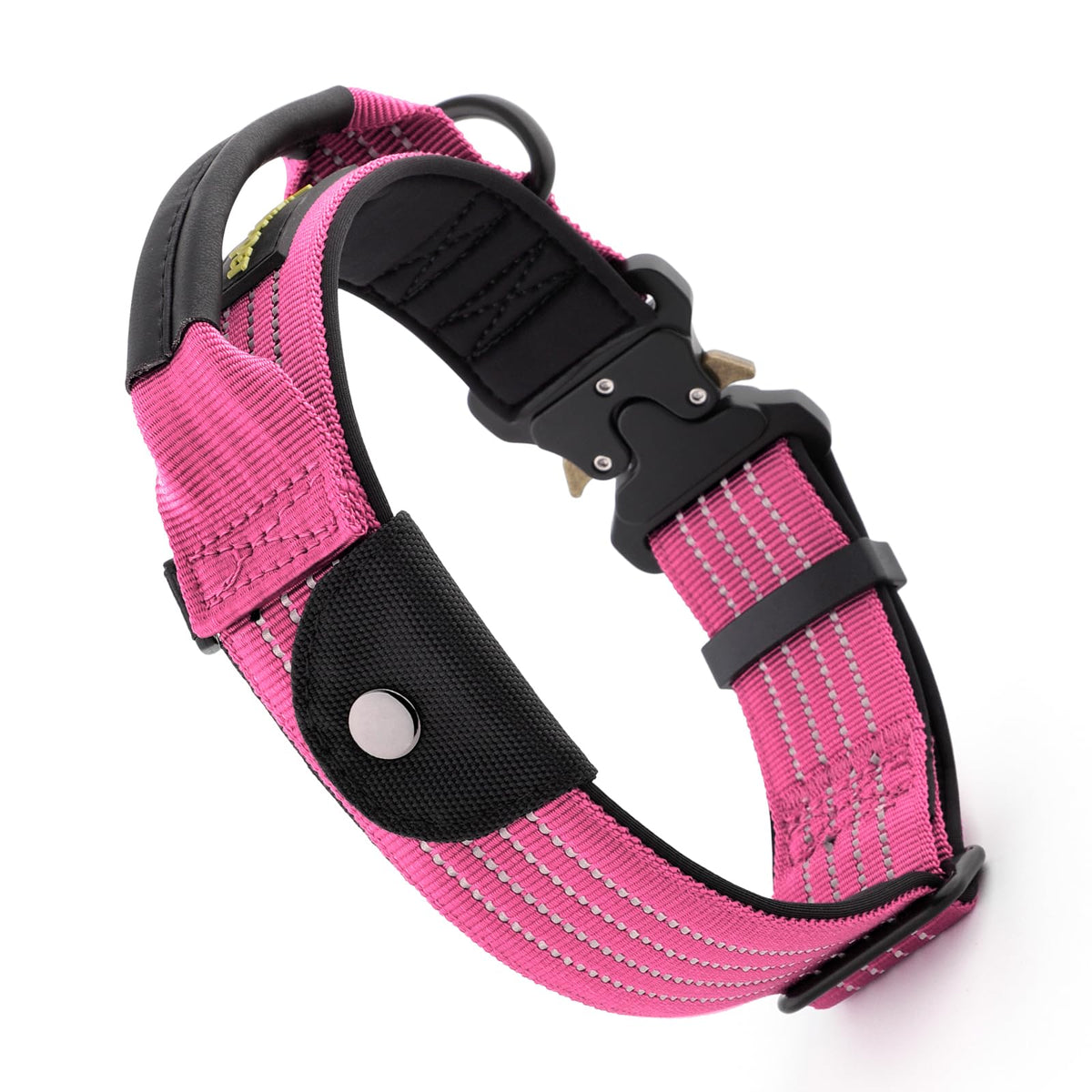 Plutus Pet Tactical Collar AirTag pocket enables quick location during outdoor hikes