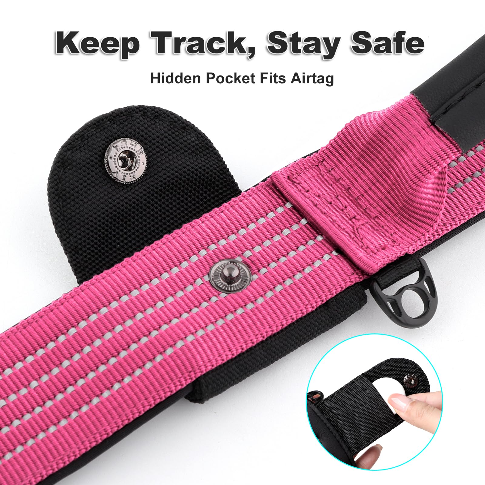 Plutus Pet collar leather-wrapped handle offers a secure grip during training
