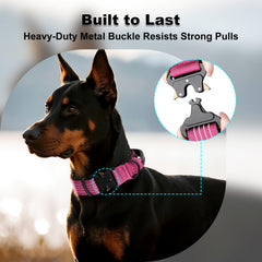 Plutus Pet collar metal buckle ensures a strong, secure fit for active dogs