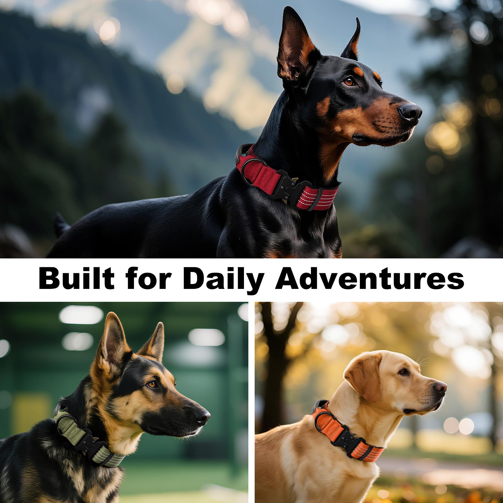 Plutus Pet collar reflective night-visibility enhances safety at dawn and dusk
