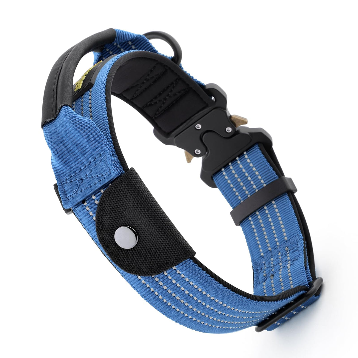 Plutus Pet Tactical collar nylon closeup highlighting durability and smooth wear