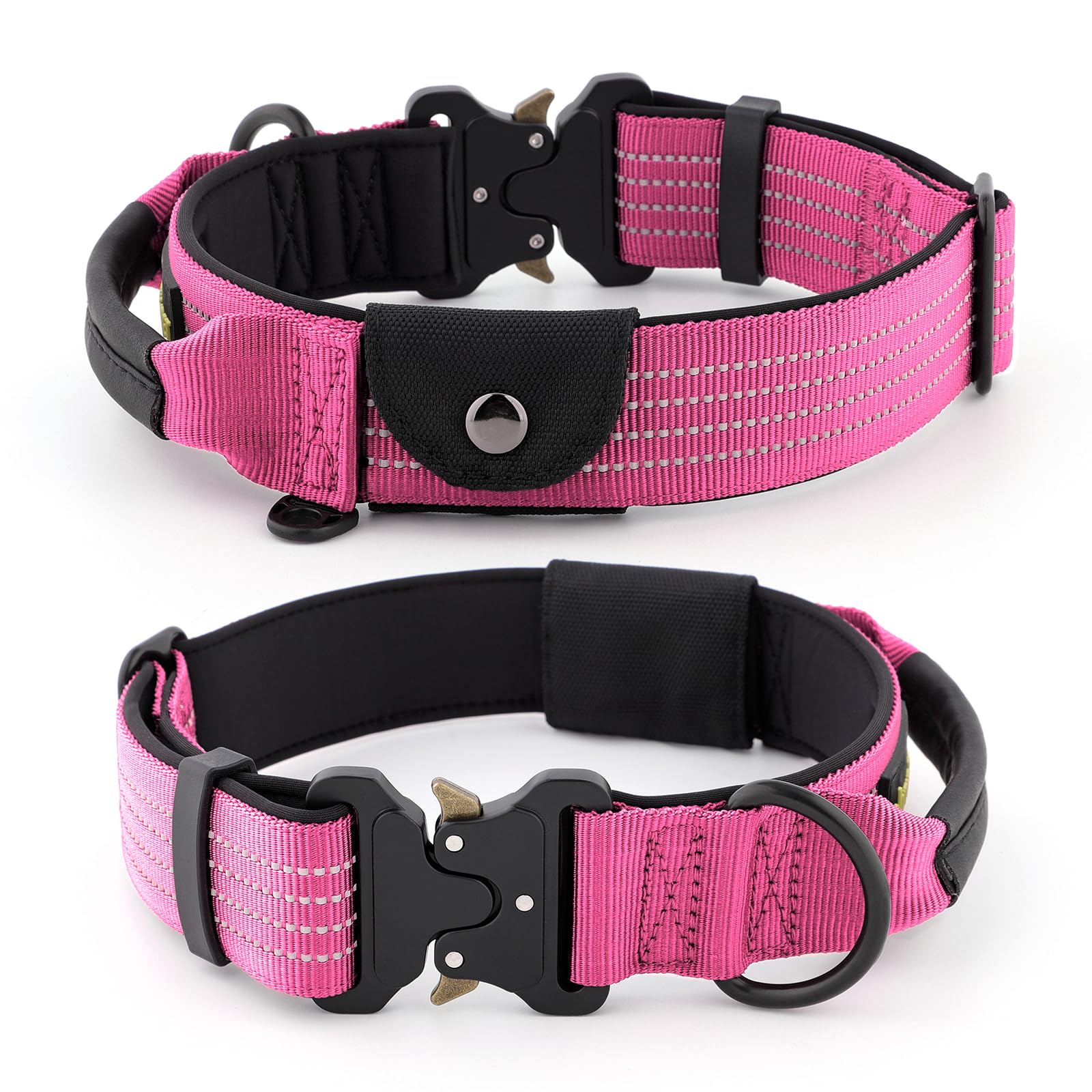 Plutus Pet collar with reflective stitching improves night visibility for safer walks