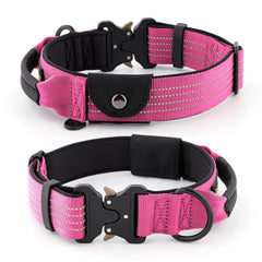 Plutus Pet collar with reflective stitching improves night visibility for safer walks