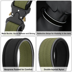 Plutus Pet collar with reflective stripes enhances night-time visibility