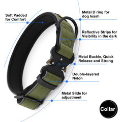 Plutus Pet collar features quick-release buckle and adjustable strap for secure fit