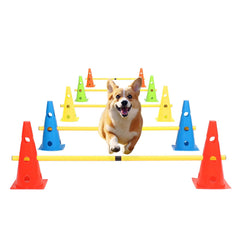 plzzree dog jump agility set complete backyard obstacle kit for engaging, adjustable training sessions.