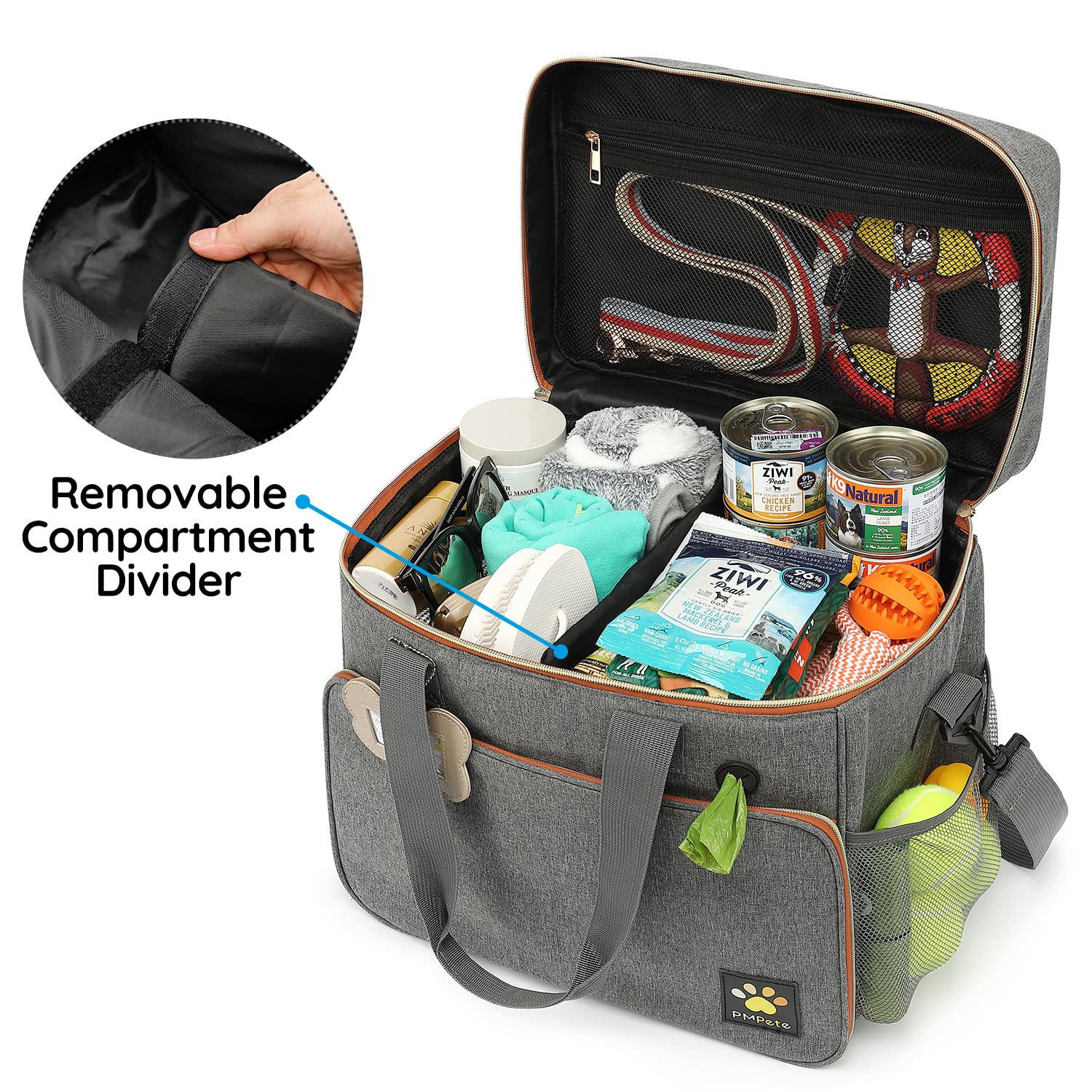 Pmpete travel bag fits under airplane seats for convenient flights.