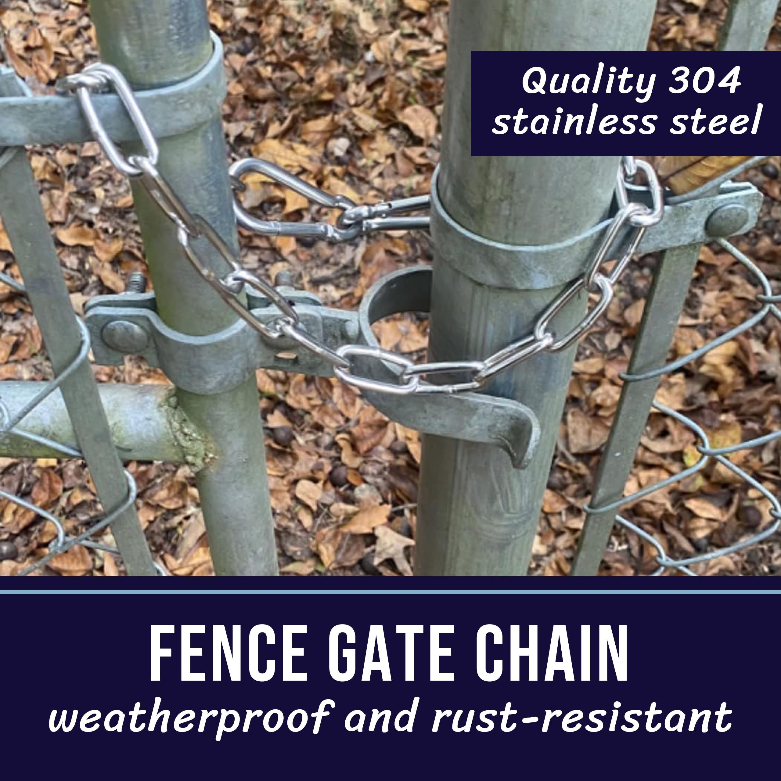 PNKPET heavy-duty 5mm chain provides solid livestock containment