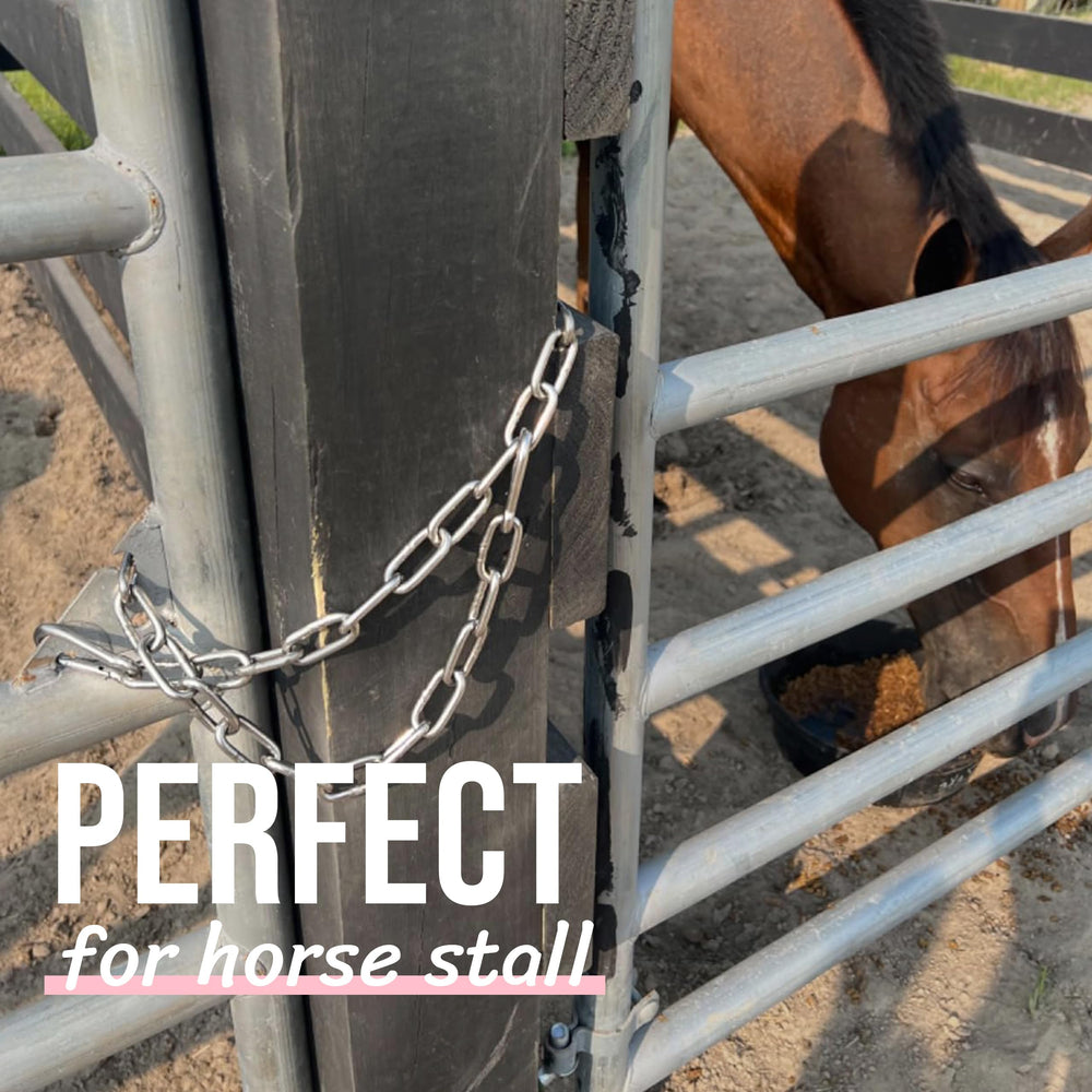 PNKPET horse stall livestock enclosure with secure chain gate