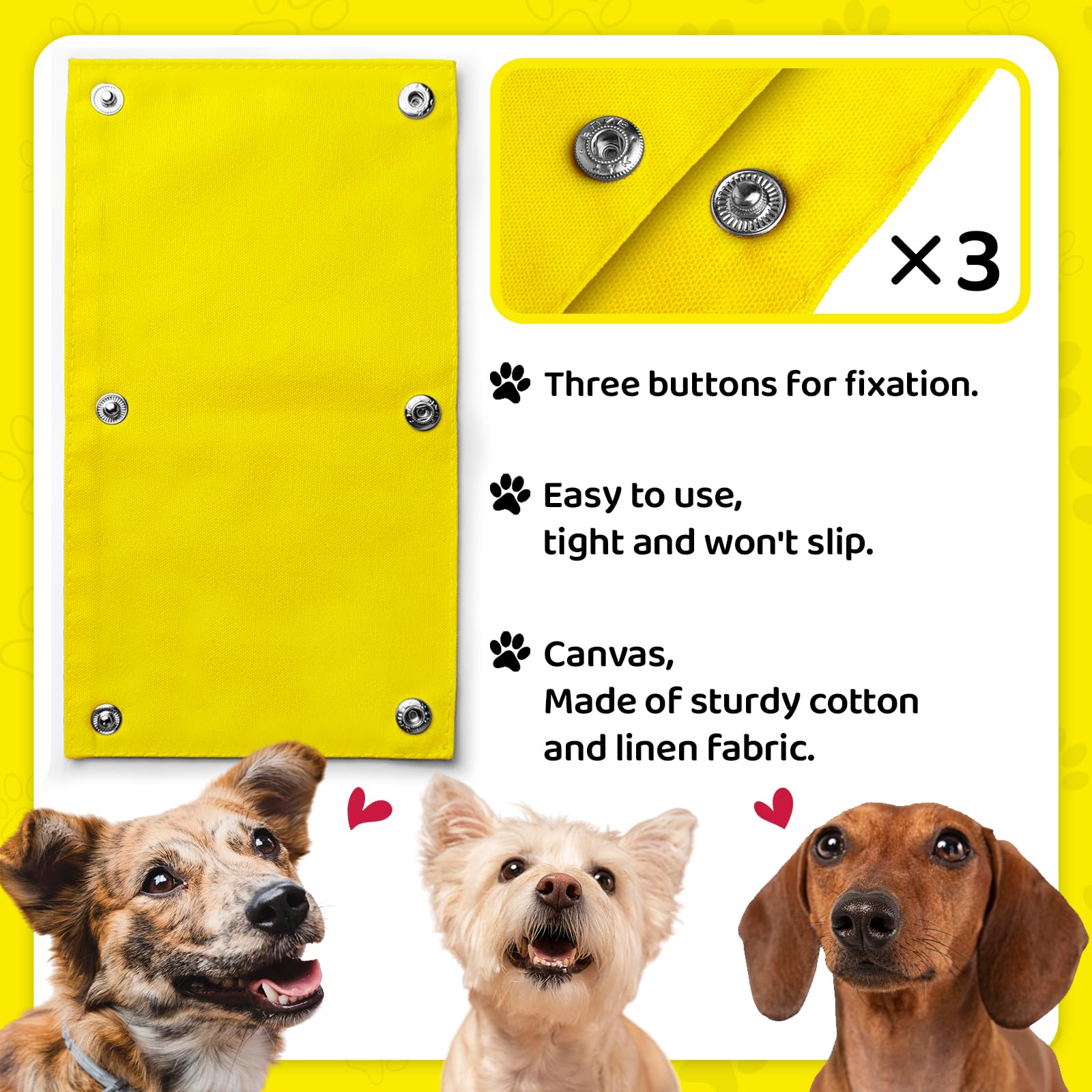 PNTKION yellow leash wrap supports safer walking and training sessions